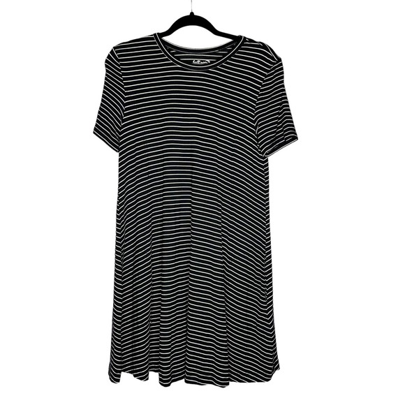 Black And White Striped T Shirt Dress 2026.Half Moon | Dresses | Half Moon Womens Black And White Stripe T Shirt ...